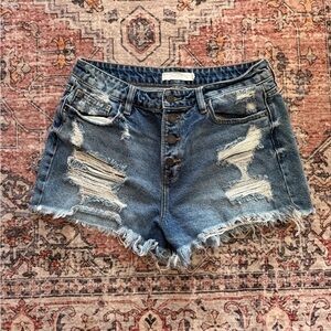 Distressed Hidden Denim Women Shorts